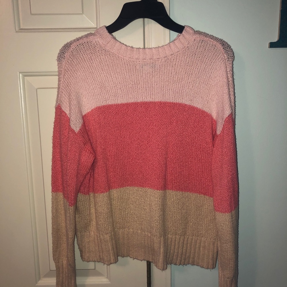 Pink and Cream Sweater